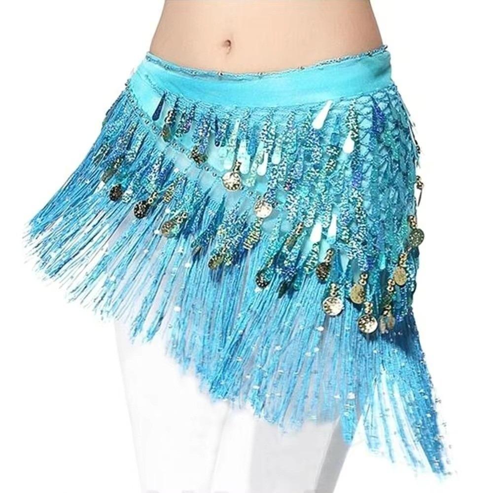 Long Tassel Belly Dance Waist Chain Hollow Belly Dance Hip Scarf Dancer Accessories