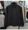 Men's Double-Sided Fleece Half-Zip Hoodie, Stand Collar, Solid Color, Autumn/Winter Fashion, Casual & Warm Top.