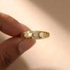 925 Sterling Silve Star Chunky Ring for Women Vintage Trendy Zirconia Finger Stacking Rings Exquisite Accessories Jewelry Gift