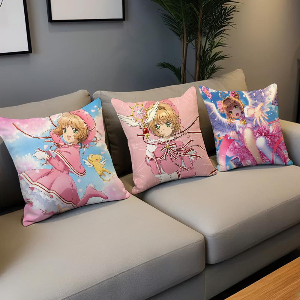 Clasic Comic C-Cardcaptor Sakura Cushion Cover Living Room Headboard Bedroom Office Cushion Cushion Sofa Nap Time Pillow Case