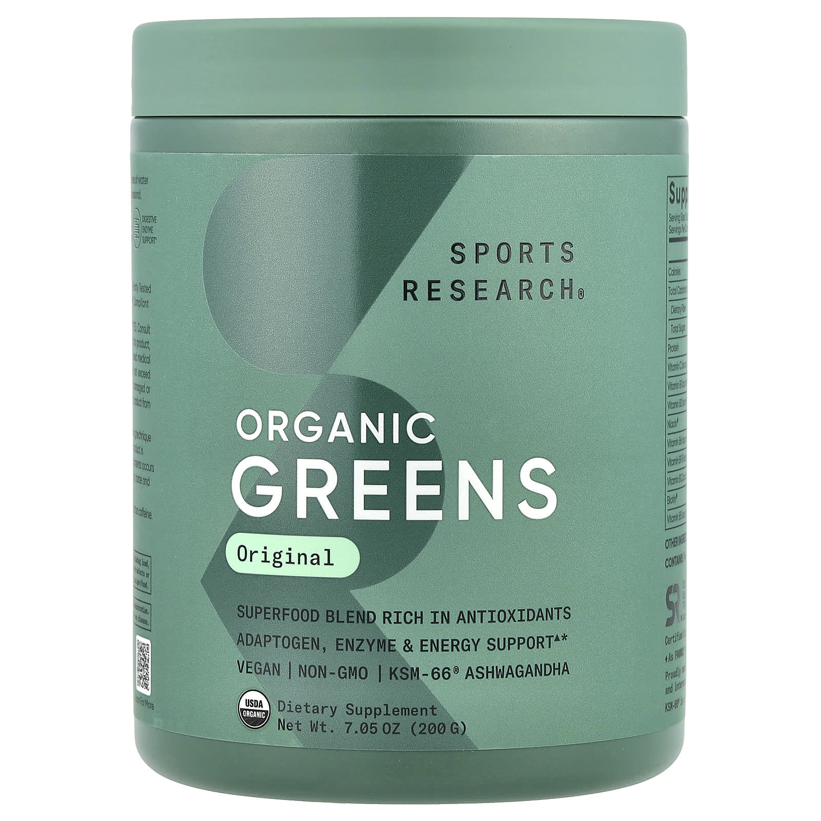 

Organic Greens, Original, 200G(7.05Oz)