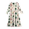 Girls' Maxi Dress - Long Sleeve Pocket Dress Christmas Day