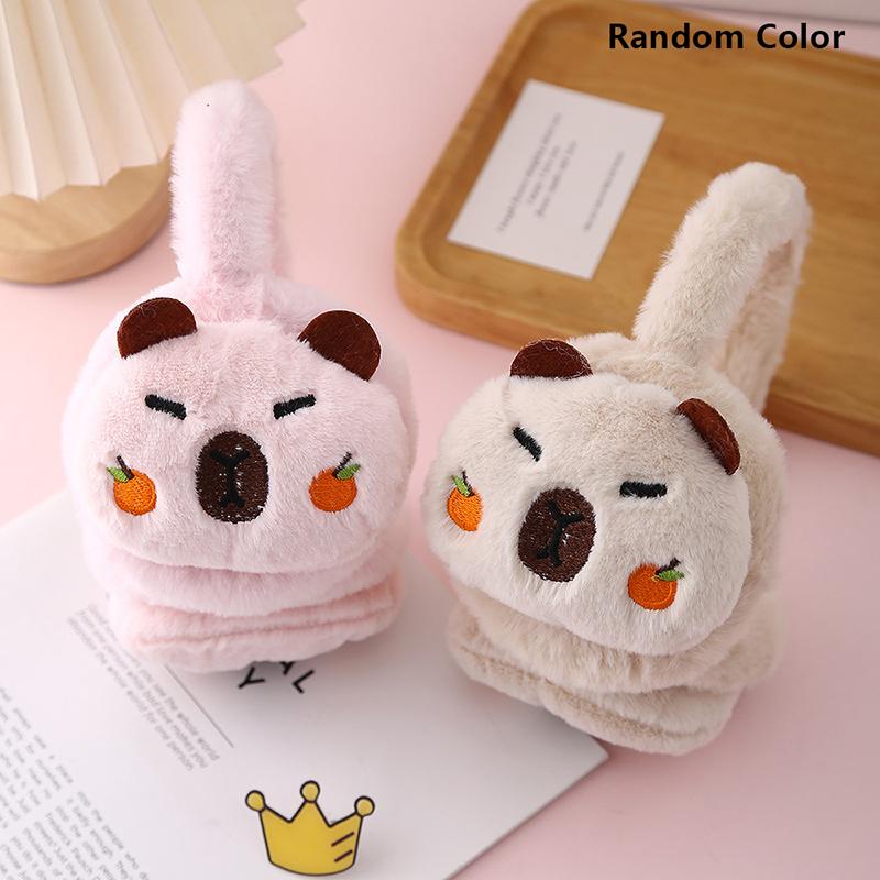 

Cute Capybara Earmuffs For Winter Warmth And Velvet Cartoon Children S Primary School Students Going Out To Prevent