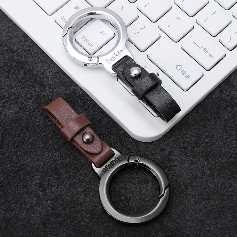Personalized Anti Loss Key Pendant Leather Keychain Car Key Holder Portable Carabiner Waist Belt Buckle Durable Key Ring For Men