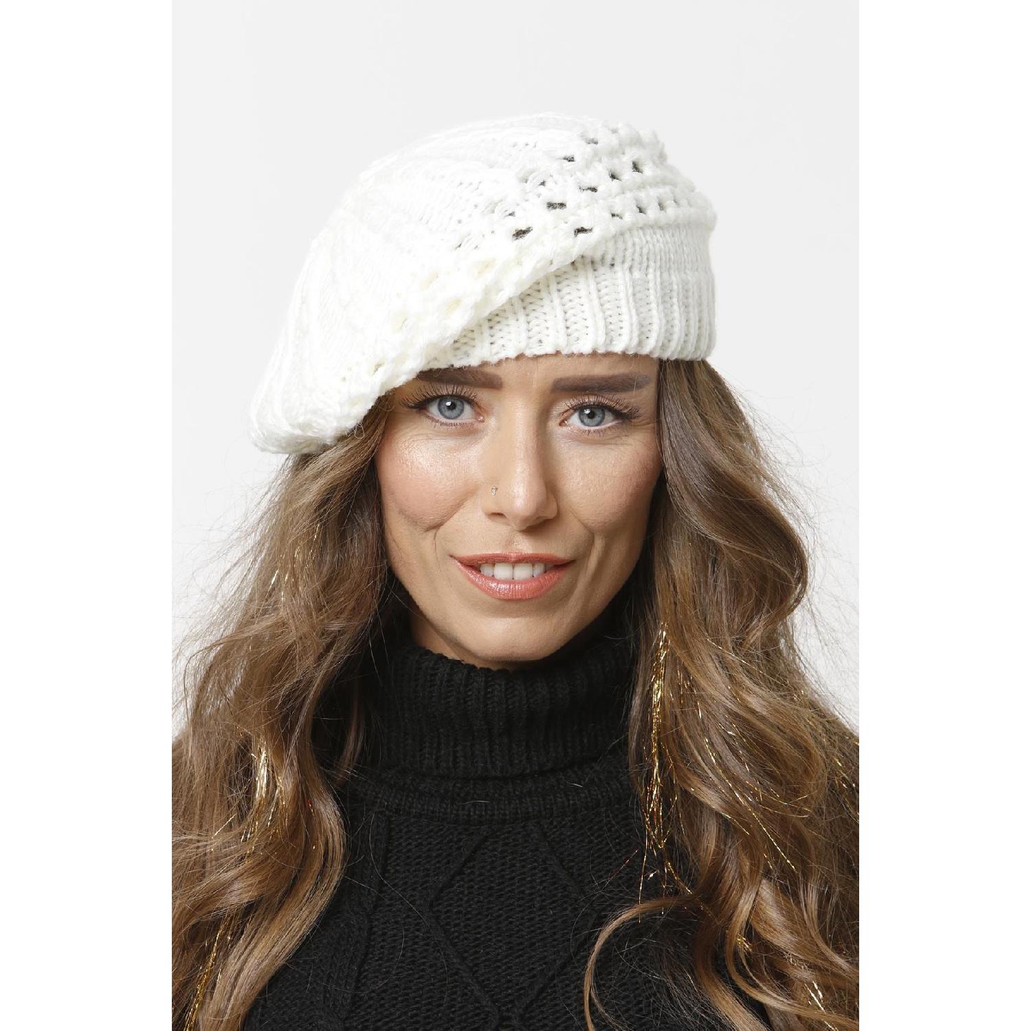 

90 Painter Knitwear Knitted Beret - Bone Standart фіолетовий