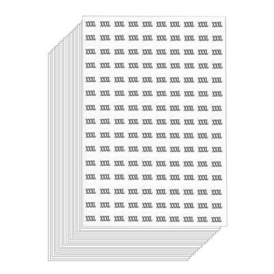 Größenaufkleber XXXL Rund Durchmesser 13 mm 30 Blatt 4500 Stück Kleidergrößenetikett Papier Kleidersortierung Größenangabe Aufkleber Aufkleber Gewerbliche Nutzung