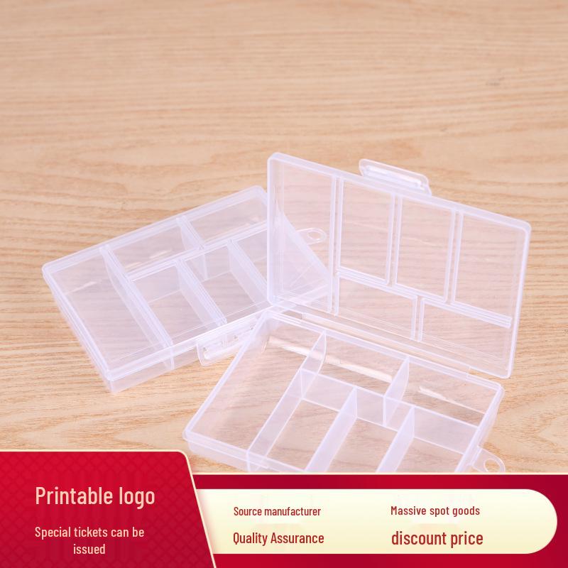 

Yulinmei Transparent 6-Compartment Jewelry & Electronic Components Storage Box.