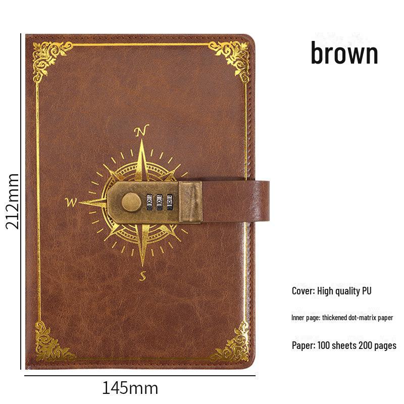 Zestaw notesu A5 w stylu retro z hasłem w pudełku prezentowym: Dziennik spotkań biznesowych z możliwością personalizacji logo.