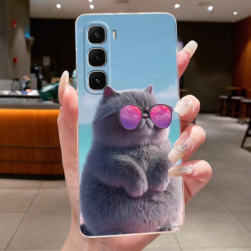 For Infinix Hot 60 Pro Plus 60i Cute Cartoon Luxury Dragon Cool Boys Girls Phone Cover Transparent Clear Soft Silicone TPU Case