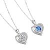 Women's Heart of the Ocean Korean Style Necklace - Simple Heart Pendant, Perfect for Couples & Valentine's Day Gifts