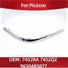 7452RA 7452QZ For Picasso Front Bumper Bright Silver Decorative Strip Front Bumper Curved Strip 9650485877