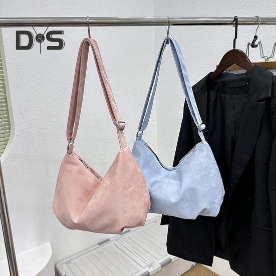 Women Crossbody Bag Large Capacity Crescent Satchel Casual Solid Color Shoulder Bag with Adjustable Strap for Daily Life Travel Shopping