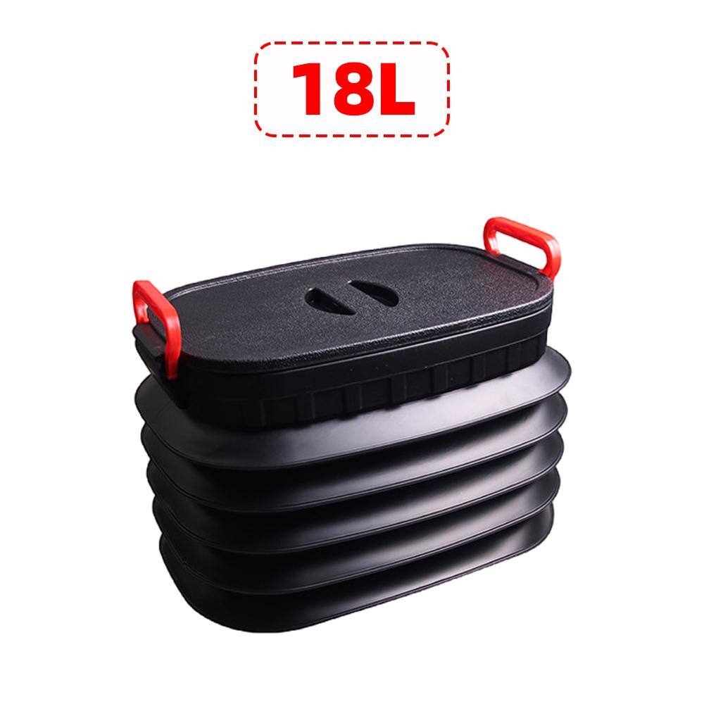 

Ведро для мытья автомобиля объемом 18 л, складной контейнер для воды для рыбалки на открытом воздухе, кемпинга, многоцелевой органайзер для багажника автомобиля большой емкости, аксессуар