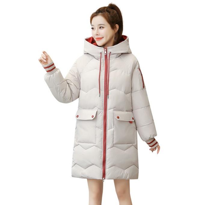 Padded Clothes Women's Medium and Long Loose Winter Coat Thickened Padded Jacket Bread Clothes Padded Jacket Padded Coat