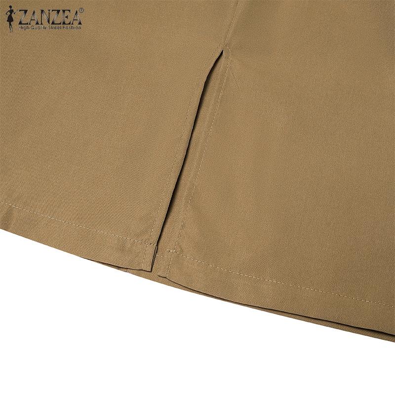 ZANZEA Dámské ležérní overalové šaty s čtvercovým límečkem s popruhy bez rukávů