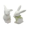 Keramik-Hase Statue Porzellan-Hase Moderne Kunst Figur Frühling Ostern Heimdekoration für Schale Regal Kaminsims Hochzeitstisch Schmuck