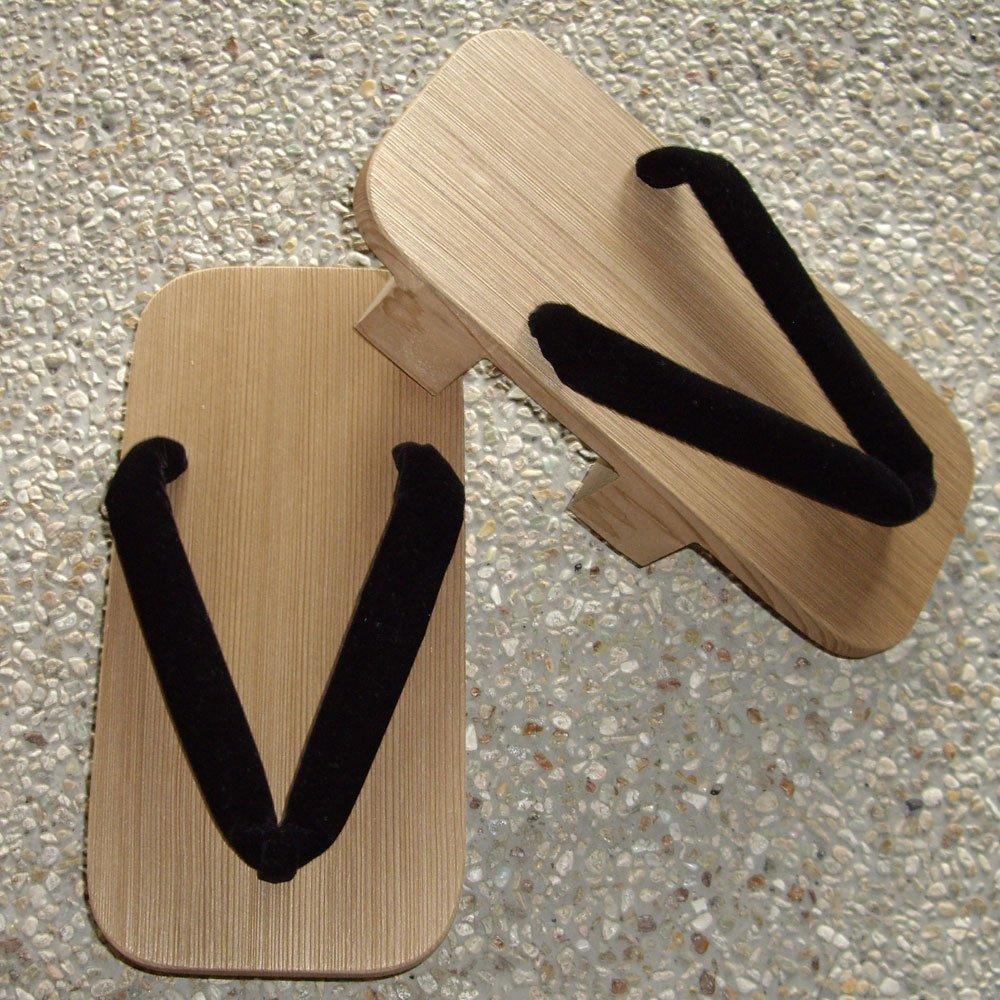 Kiso Nezuko plain black a traditional craft made in continuing a tradition of Geta Men's two-toothed, sandals, Japan, 300-year craftsmanship.