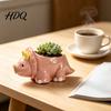Creative Ceramic Planter for Desk Dinosaur Planter Cartoon Flower Pot with Drainage Hole Cute Small Succulents Windowsill Dino Plant Succulents,