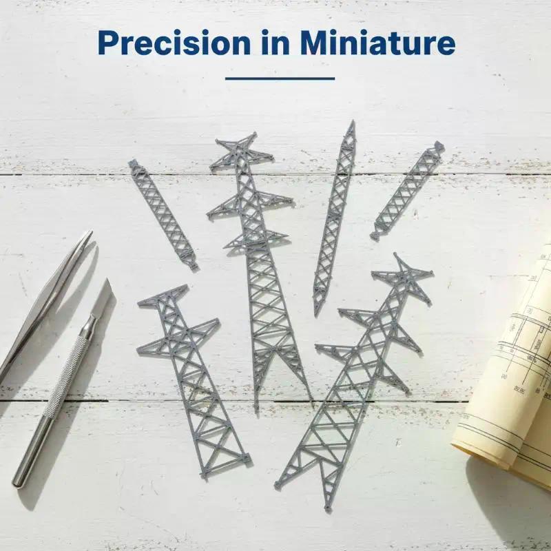 Model Electric Power Tower 1 To 150 Abs High Voltage Transmission Structure Toy For Diy Train Set Architecture Display