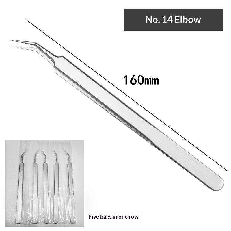 Stainless Steel Precision Tweezers Anti-Static Rust-Proof for Industrial Flying Wire Phone Repair Craft Jewelry Making