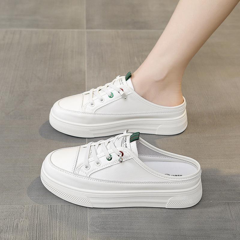 The2025New Style of Xia Lady's Casual Slippers In Baotou Are Fashionable, Versatile and Comfortable Flat Height-increasing Shoes