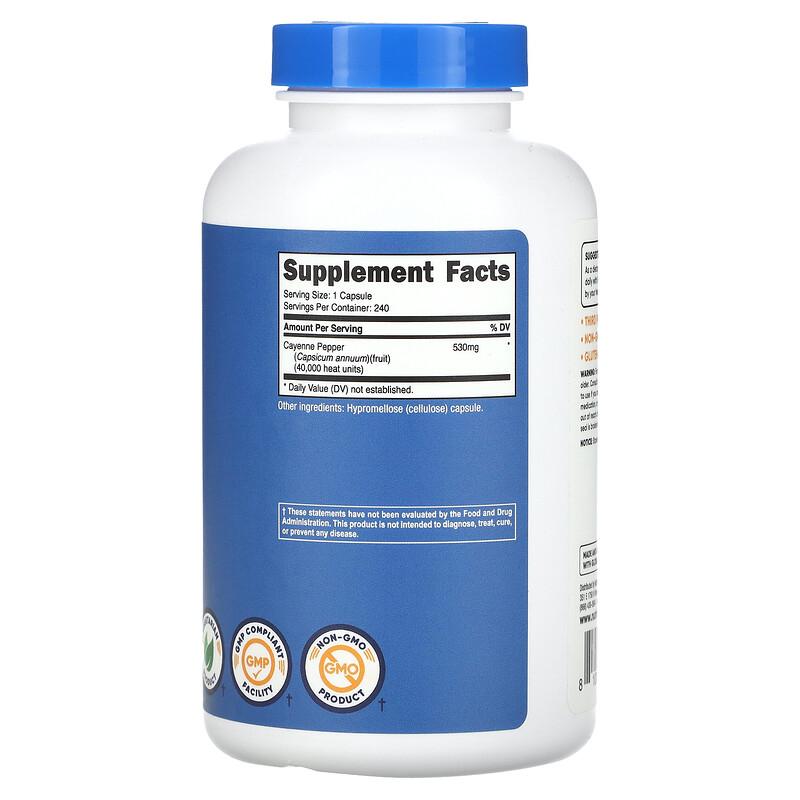 Cayenne Pepper, 40,000 Heat Units, 530 Mg, 240 Capsules