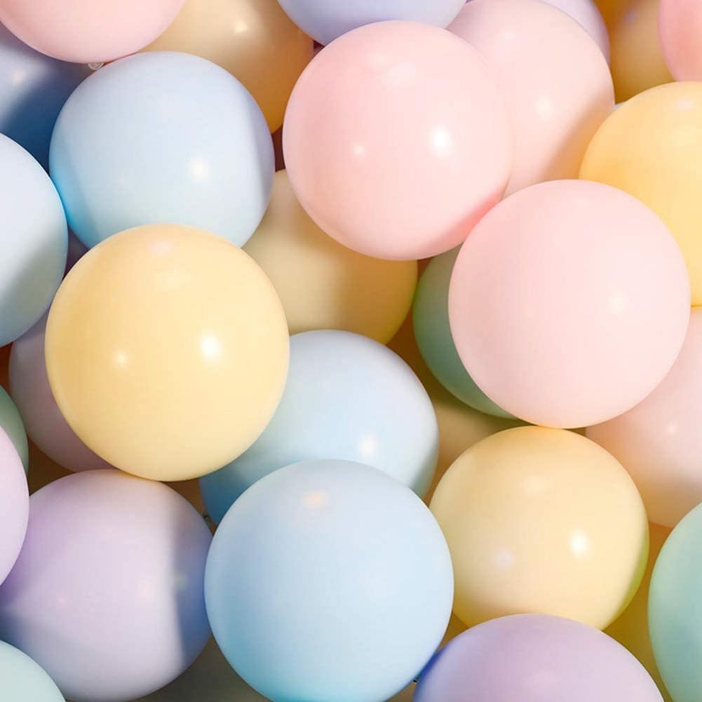 100 PCS Pastel Latex Balloons 12 Inches Macaron Candy Rainbow Assorted Color Latex Balloons Birthday Christmas Party Decorations