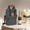 Borsa Porta Bottiglie di Vino a Tenuta Stagna con Tasca Frontale, Borsa da Viaggio per Bevande, Borsa Tote per 2 Bottiglie, per Riunioni