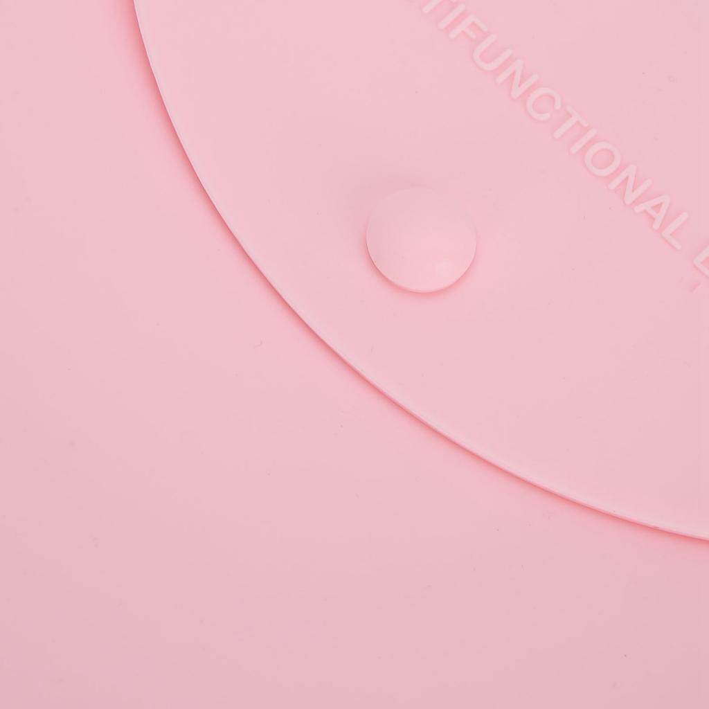 3 Pièces Sac de Rangement pour Masque Buccal Portable Anti-poussière Réutilisable Silicone Étui pour l'Extérieur(Rose )