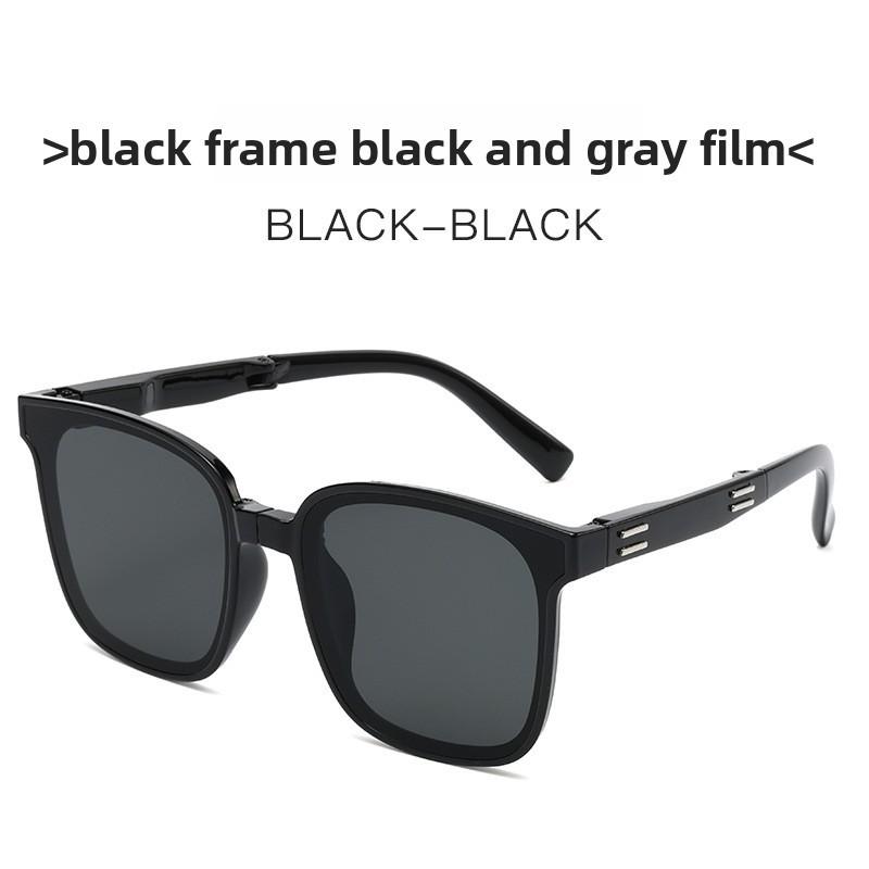 

Foldable Women Sunglasses Uv400 Sun Protection For Travel And Fashion Accessories BlackFrameBlackGrey