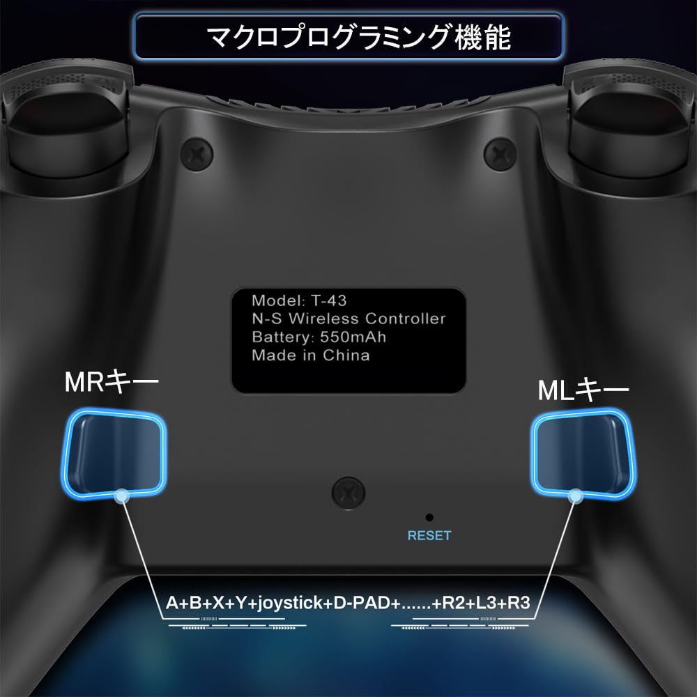 QISI Switch Controller with Hall Rear OLED Model Wireless Bluetooth and Gyro Sensor 2/Switch Effect, Buttons, Compatible, Connection, Vibration,