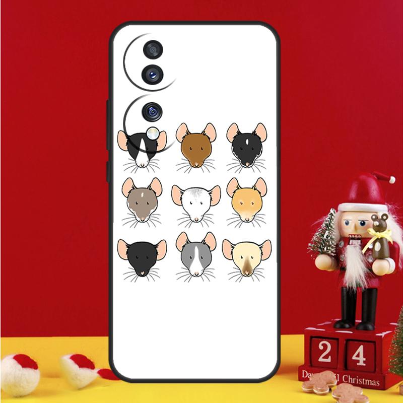 

Cute Cartoon Animal Rat Case For Honor Magic 5 6 7 Pro V5 Honor X9b X9c X9a X8a X8b X7a 50 70 90 200 400 Lite Cover For Honor 50