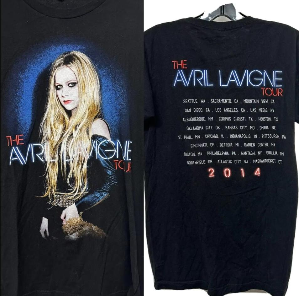 

Винтажная футболка тура Аврил Лавин 2014 года, размеры S-4XL M