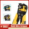 Crimper Cable Cutter Adjustable Automatic Wire Stripper Multifunctional Stripping Crimping Pliers Terminal Hand Tool