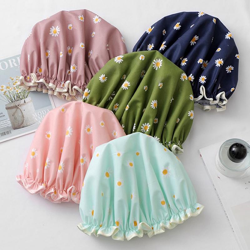 Buy Shower Cover Hat Double Layer Supplies Waterproof Thick Bathroom at