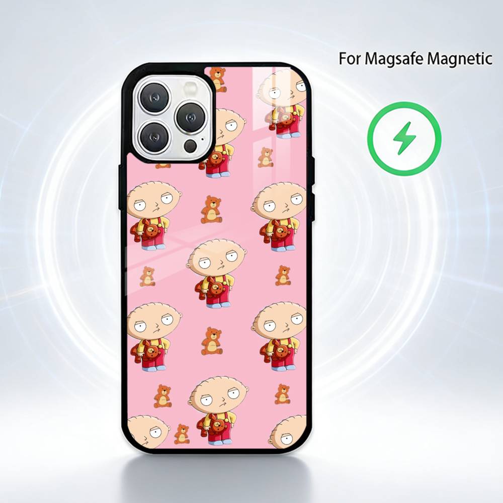 Family Guy Phone Case For iPhone17,16,15,14,13 Plus,Pro Max Magnetic For Magsafe Wireless Charging