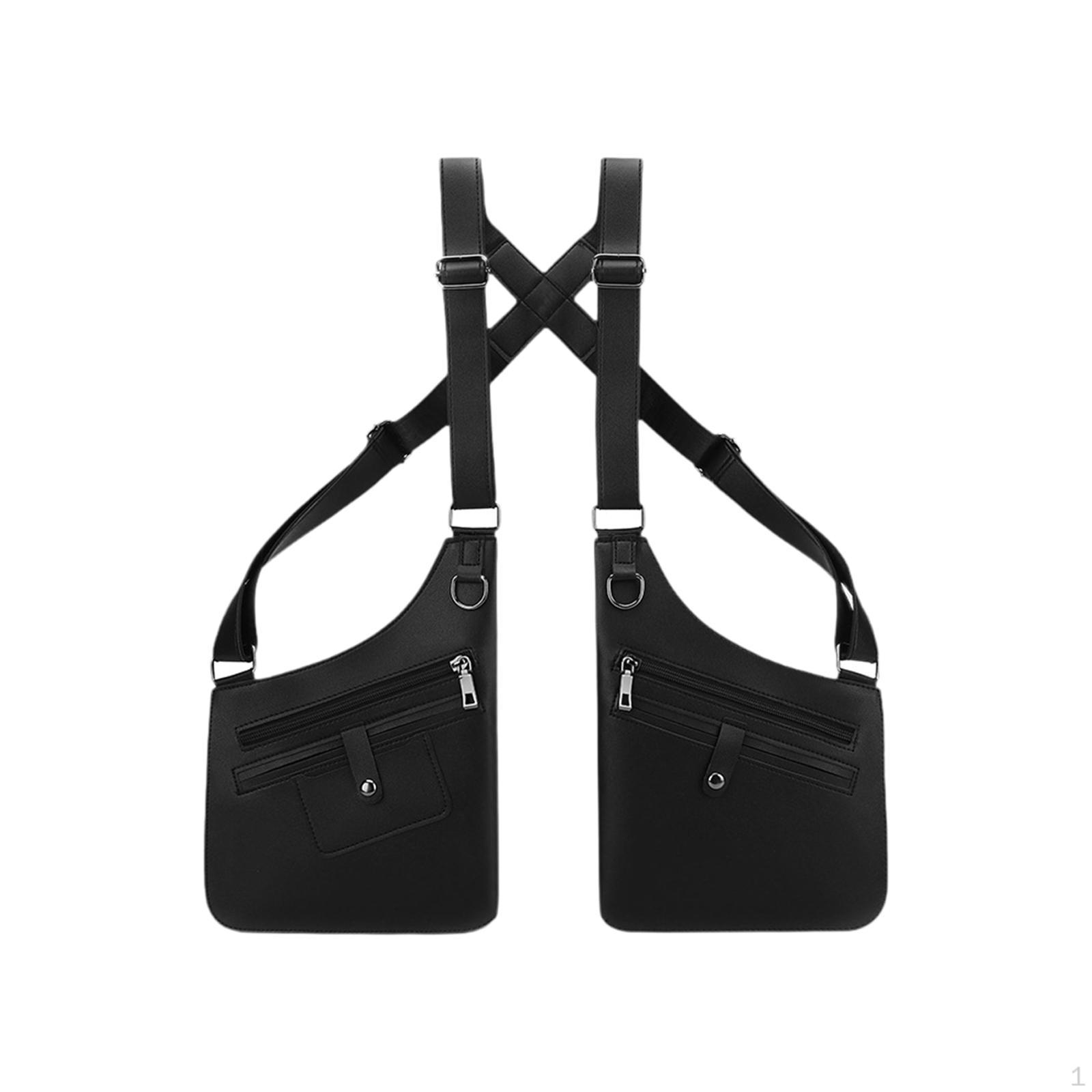 

Double Armpit Shoulder Bag Lightweight Underarm for Men Outdoor чёрный