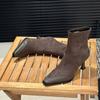 Short Boots Women's Autumn and Winter 2025 New Fashion Versatile Suede Pointed Thin Heel High Heel Boots with Skirt Fashion Boots