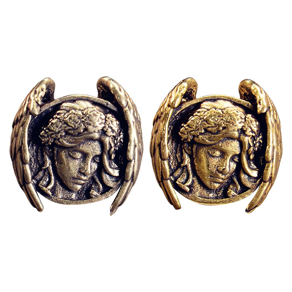 Decorative Goddess Pendant Paracord Lanyard Charm Copper Metal Decorative Keyring Bead Accessories for Tactical Gear
