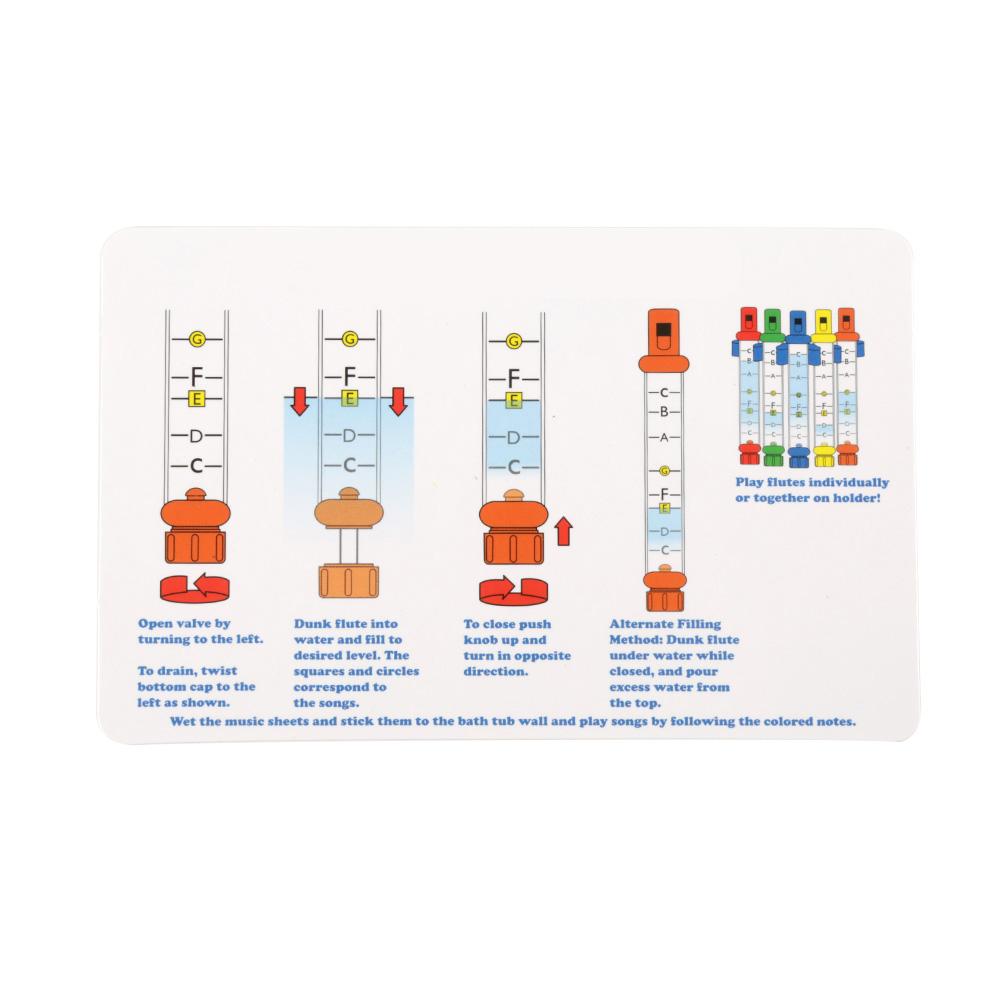 5Pcs/Set Kids Colorful Water Flutes Funny Children Bath Shower Music Instrument Toys