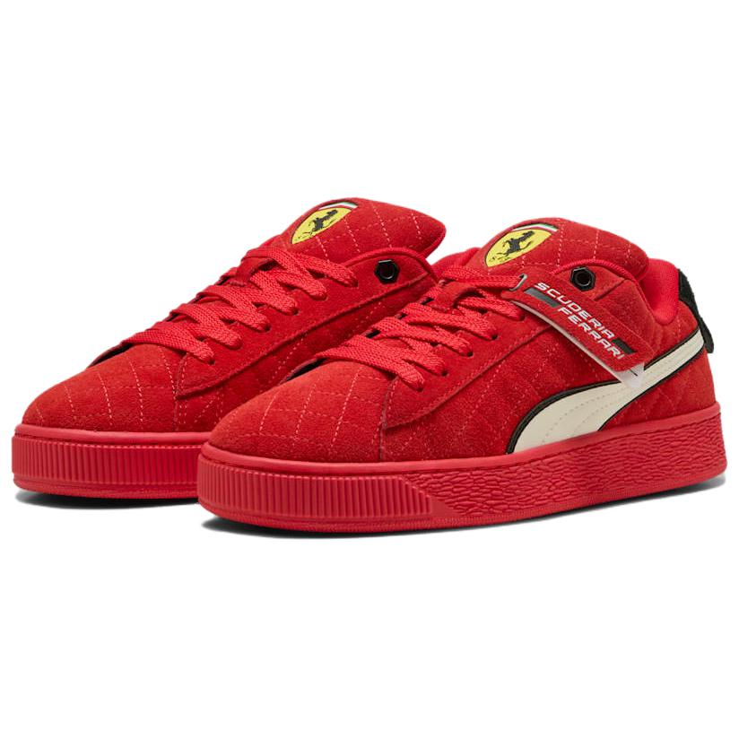 Scuderia Ferrari x Puma Suede XL Hero - Rosso Corsa Herren Sneaker Rot Warm-Weiß 308798-02