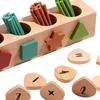 Color Sorting Toys Counting Rods with Box for Boys Girls 4 5 6 Year Old Kids