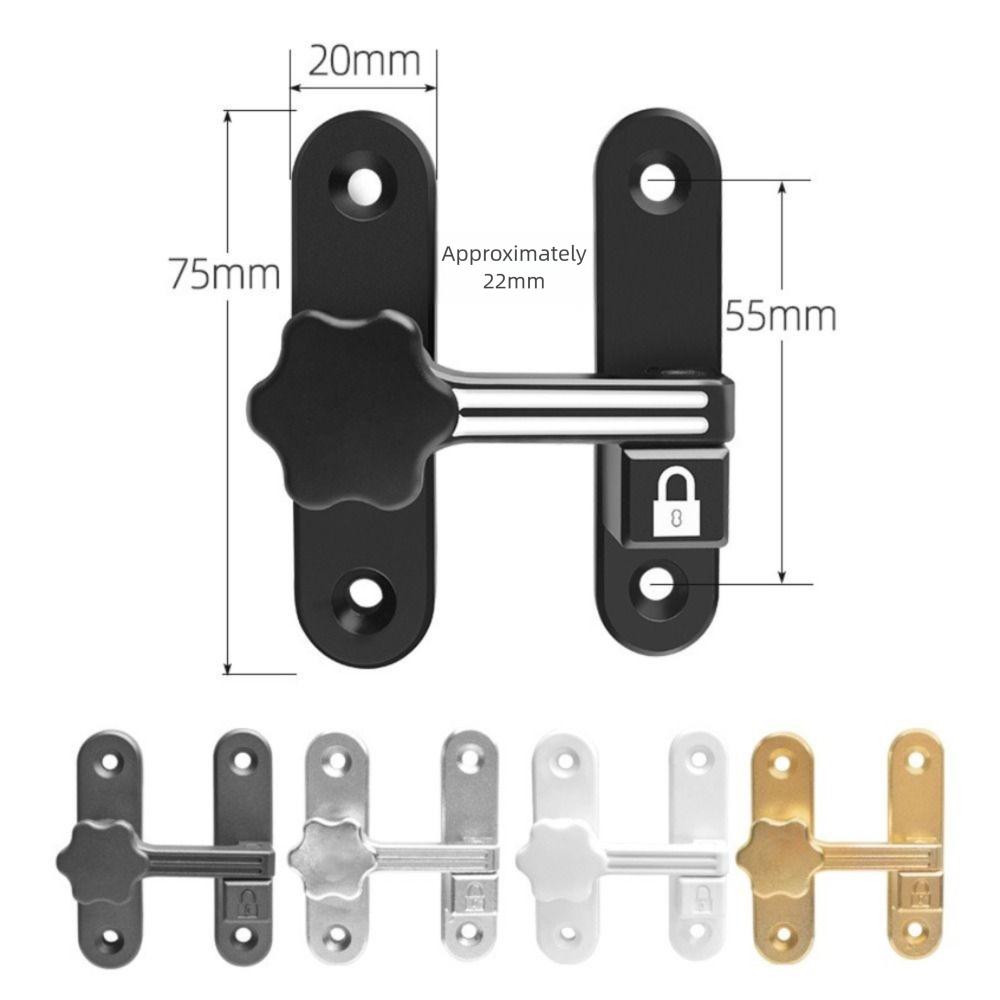 Zinc Alloy Sliding Door Latch No Punching Door Latch New Luminous Door Lock  Bathroom Door