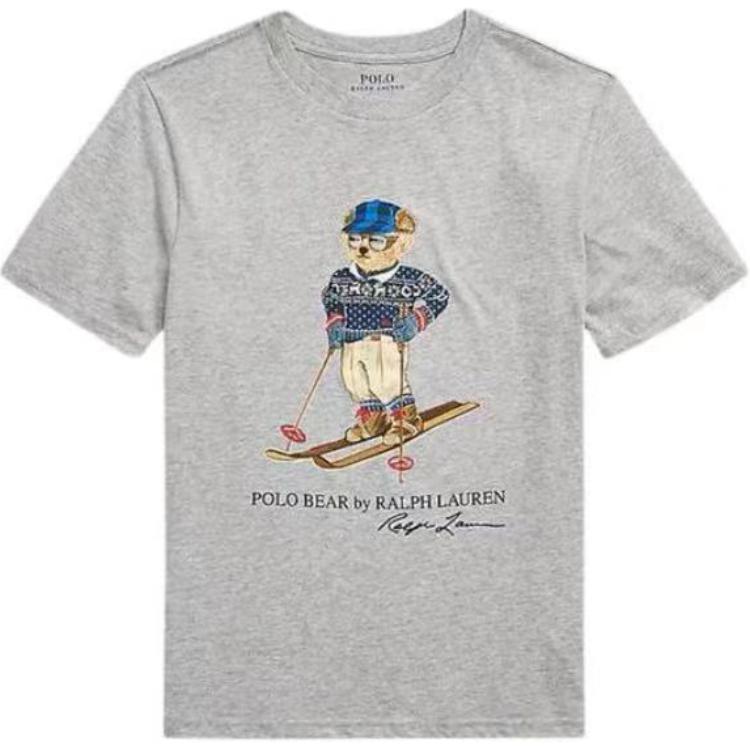 Polo Ralph Lauren Футболка с принтом логотипа и букв Повседневная с коротким рукавом Мужские Топы Серый 710852300027 M 8580₽