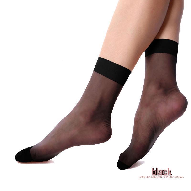 Women's Ultra-Thin Invisible Ankle Socks - Crystal Silk, Anti-Snag, Nude, Transparent for Spring/Summer