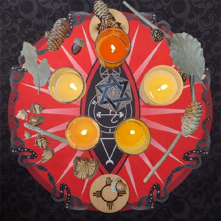 Symbol Snake Astrology Tablecloth Altars Cloth Square Divinations Card Table Cloth Witchcrafts Deck Cloth Enduring