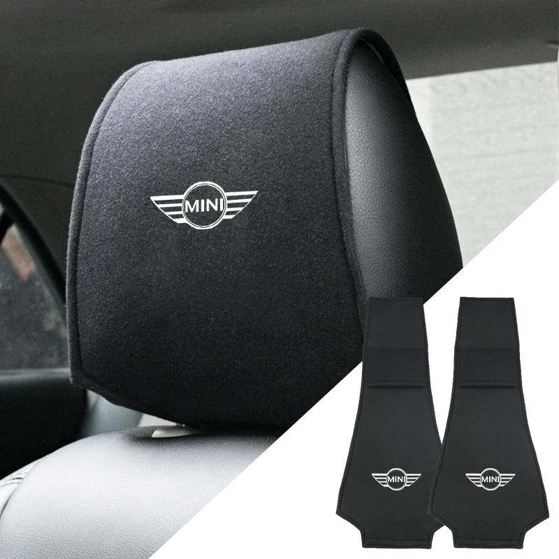 Car Styling Car Seat Headrest Pillow Cover For Mini Cooper JCW Works F54 F55 F56 F57 F60 R50 R52 R53 R55 R56 R57 Accessories 51cx