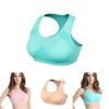 Women Breathable Padded Sports Bra With Hollow Out Design And Pure Color
