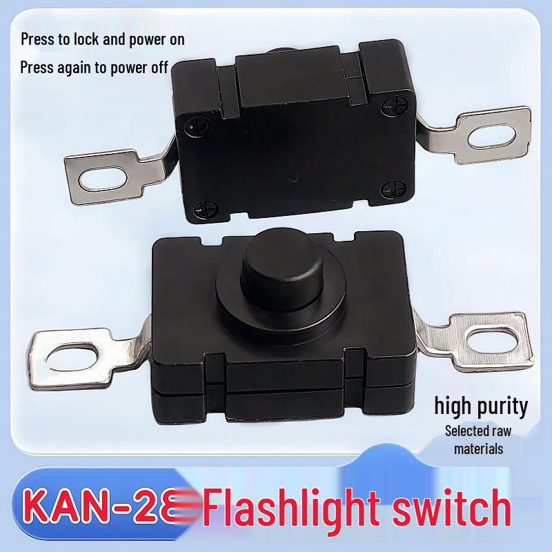 

KAN-28 High-Brightness On-Off Button Switch for Desk Lamp and Flashlight Accessories