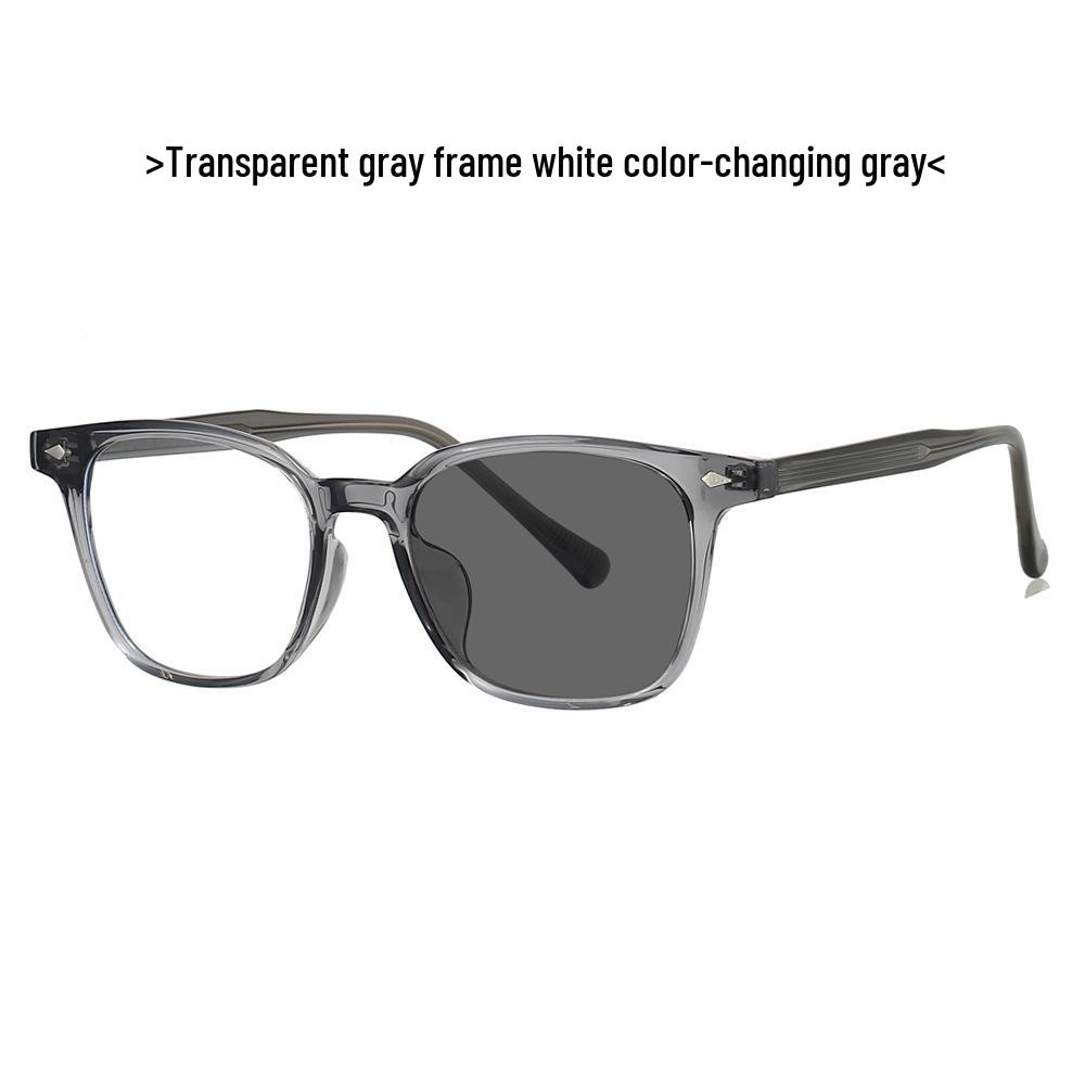 Ультралегкие Фотохромные Модные Солнцезащитные Очки с Линзами Anti-Blue Light, Улучшающая Черты Лица Оправа, Меняющая Цвет Вставка на Дужках.